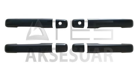 84011a4493dfa6b723deb2801be610bf.jpg ISUZU D-MAX 2012-2017 KAPI KOLU KAPLAMASI SİYAH - Görsel 1