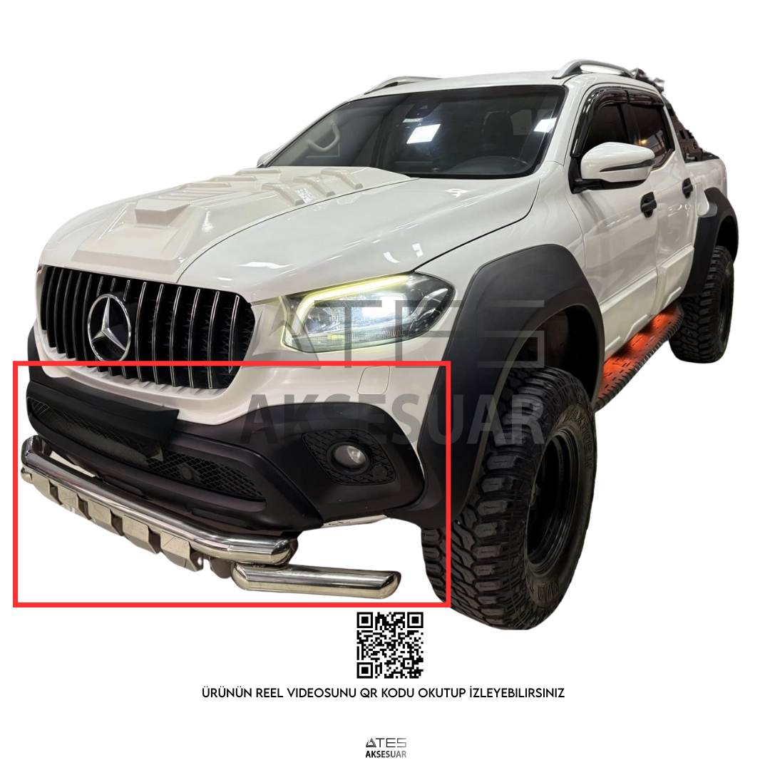 mercedes-benz-x-class-krom-on-koruma-13500.png Mercedes X-Class Krom Ön Koruma - Görsel 1