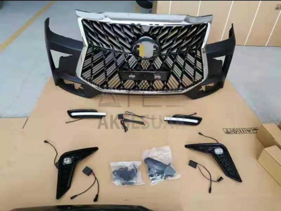 tohvl-bk-20220305154955.jpg TOYOTA HILUX VIGO (2012-2015) LEXUS ÖN TAMPON+PANJUR - Görsel 1