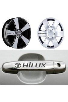Toyota Hilux Kapı Kolu Ve Jantlara 10'Lu Sticker Set