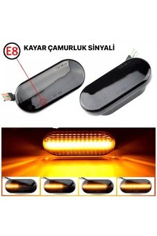 Vw Amarok Transporter Kayar Led Siyah Çamurluk Sinyal