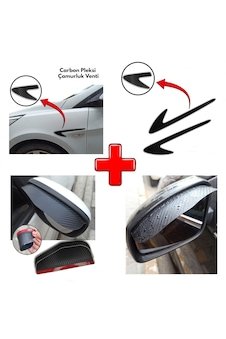 Volkswagen Amarok Carbon Çamurluk Venti + Ayna Yağmur Koruyucu (553071056)