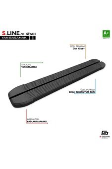 S-Dizayn Toyota Hilux 8 S-Line Siyah Yan Basamak 203 Cm 2015 Üzer