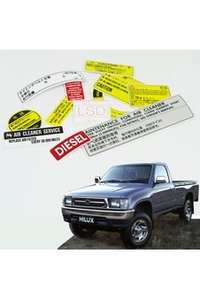 TOYOTA HILUX LN106 KAPUT ALTI UYARI ETİKET SETİ