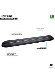 IMG-6498129619848971536.jpg S-dizayn Vw Amarok Newline Siyah Yan Basamak 203 Cm 2010 Üzeri N11.16676 - Görsel 1