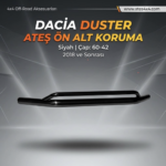 Dacia Duster Ateş  Ön Alt Koruma Siyah Çap:60-42  2018 ve Sonrası - Görsel 2