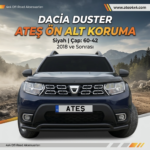 Dacia Duster Ateş  Ön Alt Koruma Siyah Çap:60-42  2018 ve Sonrası