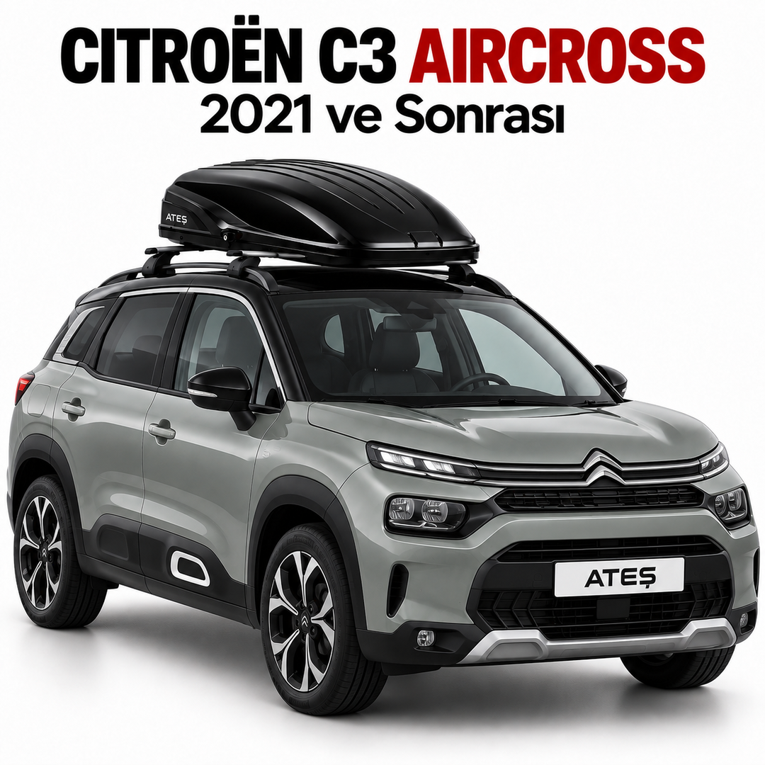 citroen-c3-aircross-port-bagaj.png Citroen C3 Aircross Uyumlu 420 Litre Parlak Siyah Port Bagaj - Görsel 1