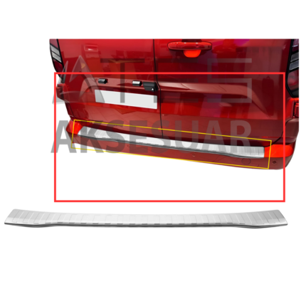 Ford Custom 2025 Arka Tampon Eşiği Krom