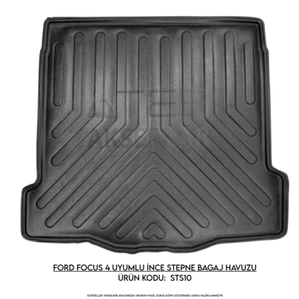 Ford Focus 4 Uyumlu İnce Stepneli Bagaj Havuzu