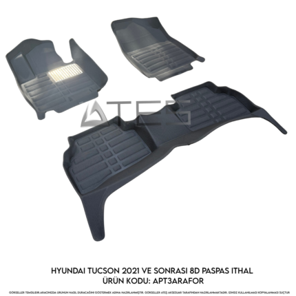 Hyundai Tucson 2021 ve Sonrası 8D Paspas