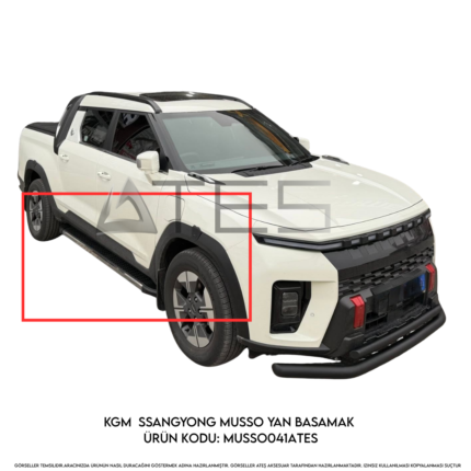 KGM SsangYong Musso EV Yan Basamak Krom