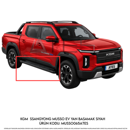 KGM SsangYong Musso EV Siyah Yan Basamak