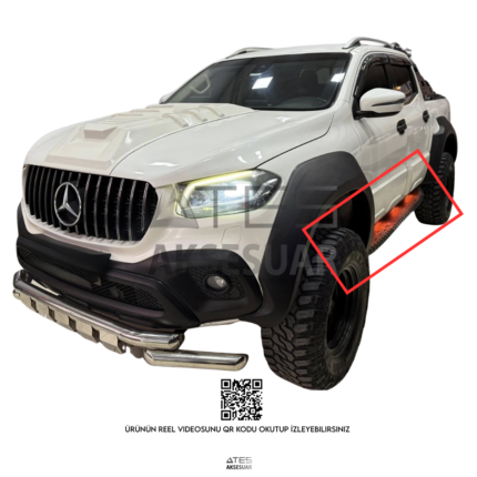Mercedes-Benz X Class Ledli Metal Yan Basamak